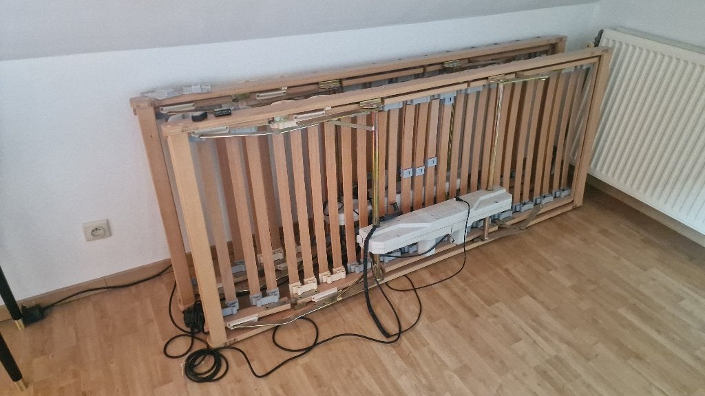 Elektrische lattenbodems, Ophalen, Zo goed als nieuw, Tweepersoons, Bedbodem