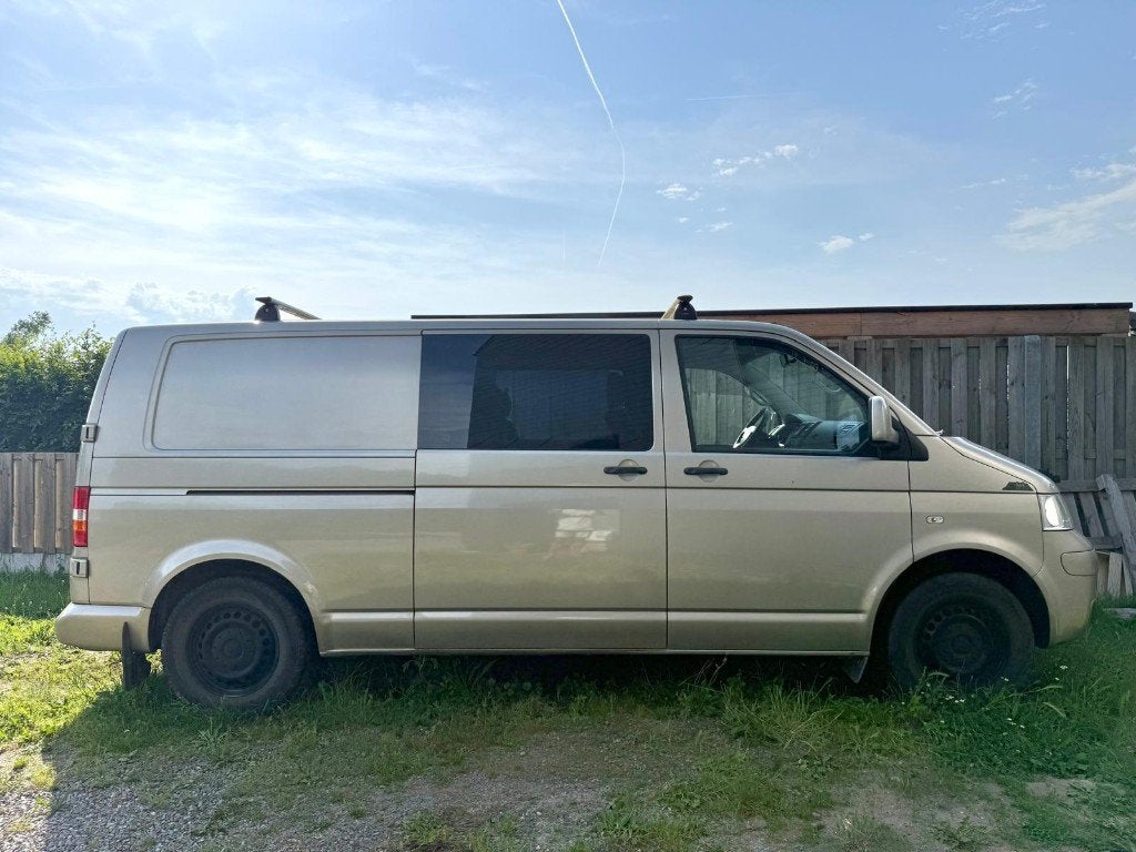 VW T5 2.5 TDI 174pk 4Motion LWB 2009 Dubbele Cabine, Stof, Volkswagen, Beige, Particulier