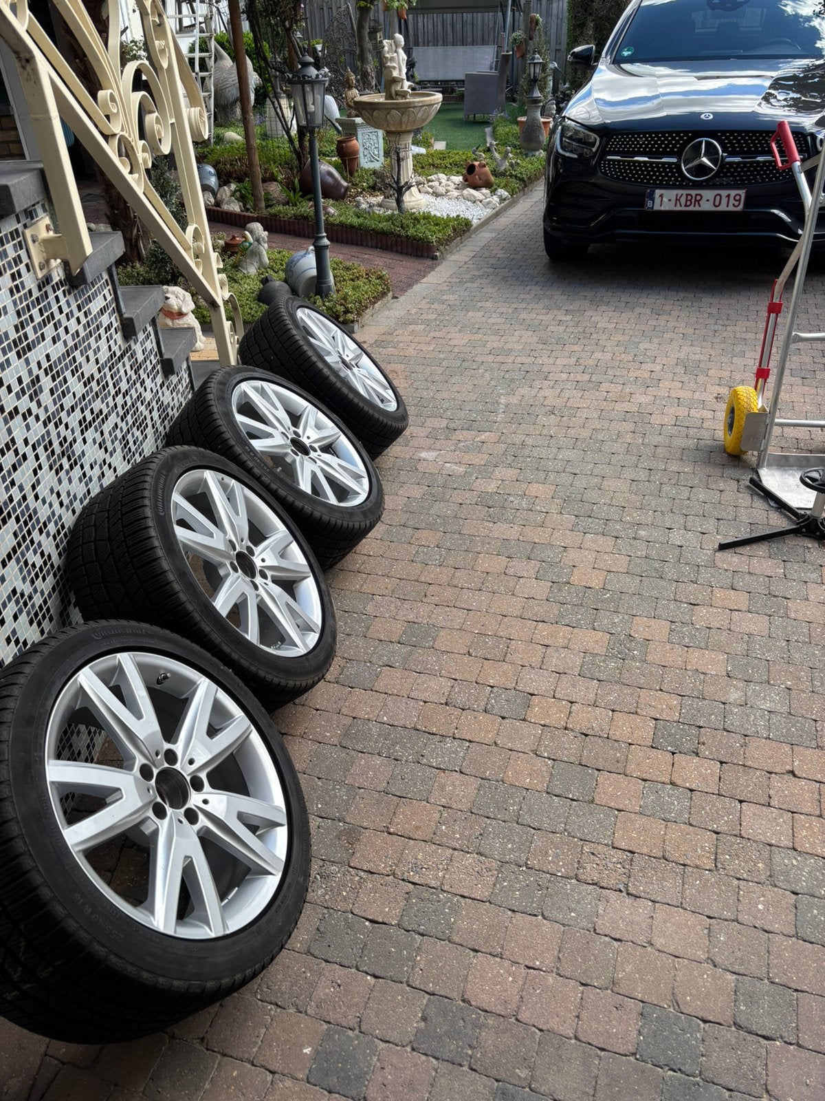 Velgen + banden Continental 255/40. R18, Enlèvement, Pneus hiver, Jante(s)