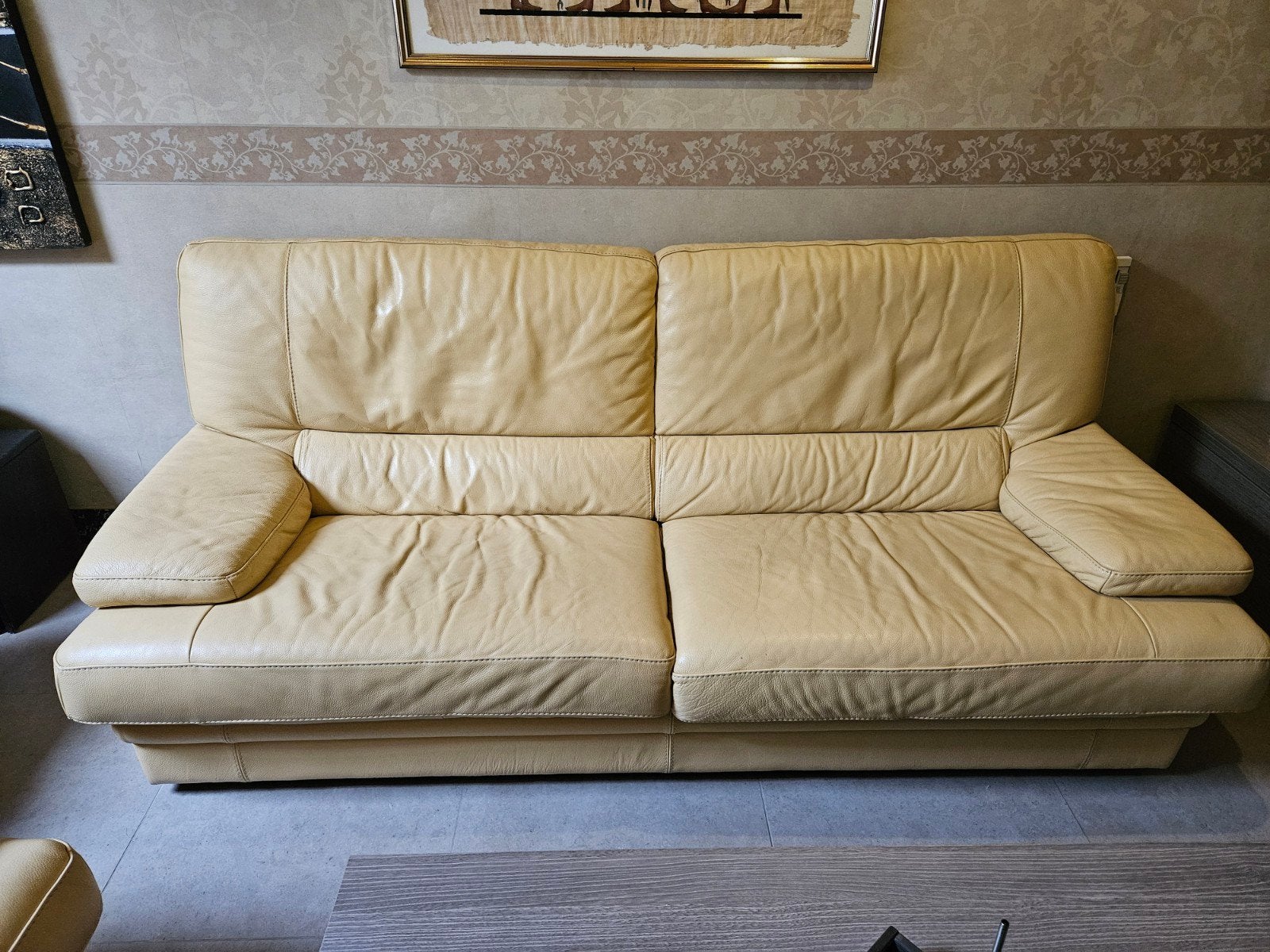 Zetels in leder (3-zit, 2-zit, fauteuil), Enlèvement