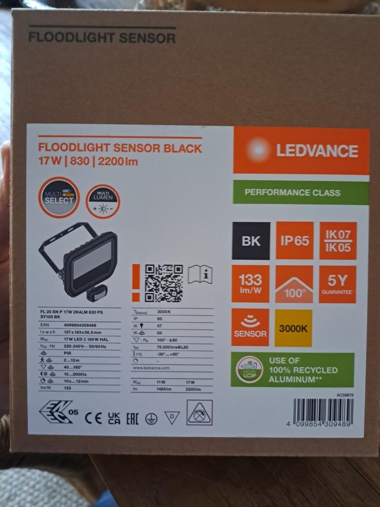 Buitenlamp met sensor, Enlèvement ou Envoi