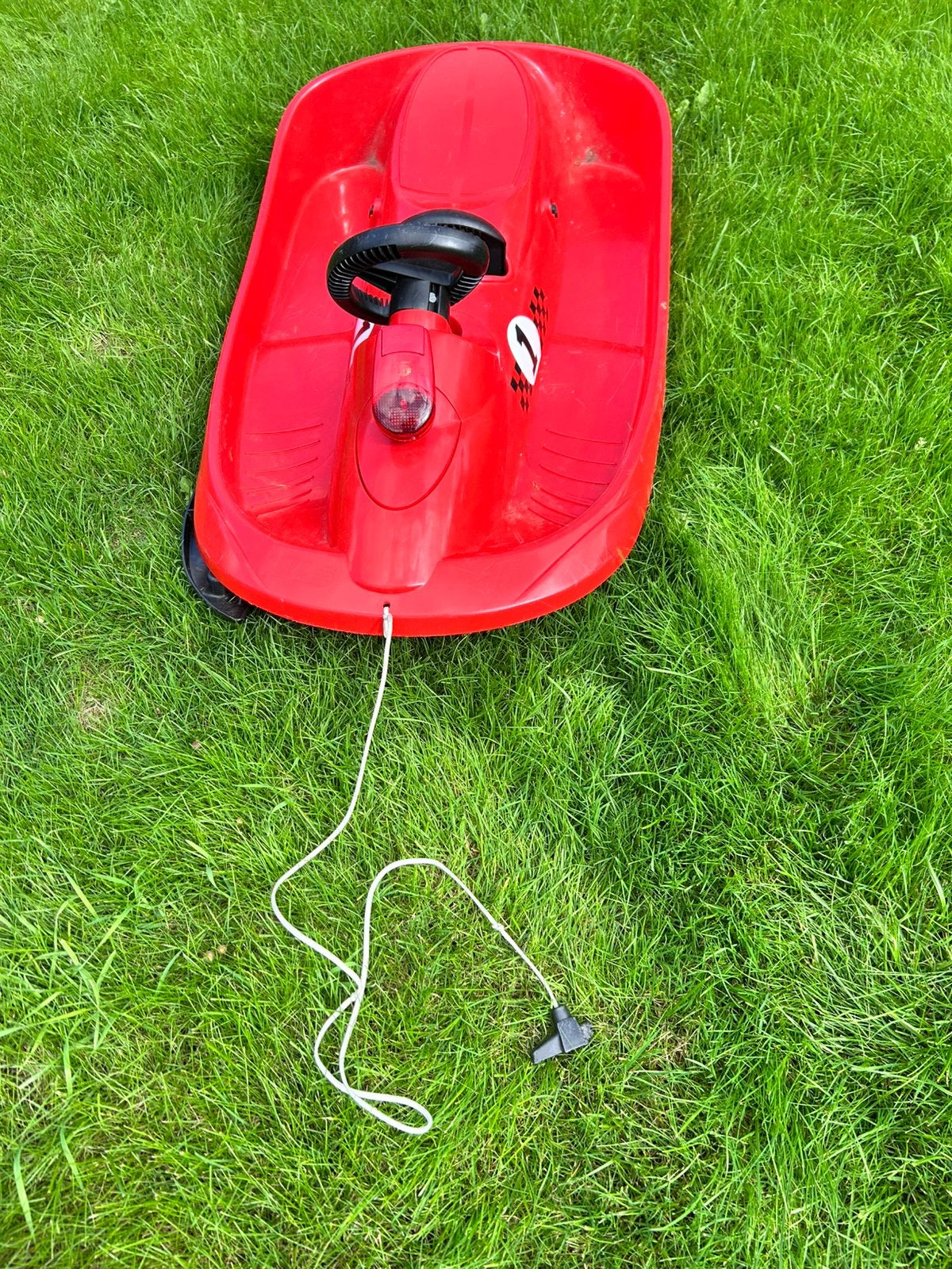 Hamax Sno Formel Kinderslee met Stuur en Rem – Rood, Enlèvement, Frein, Utilisé