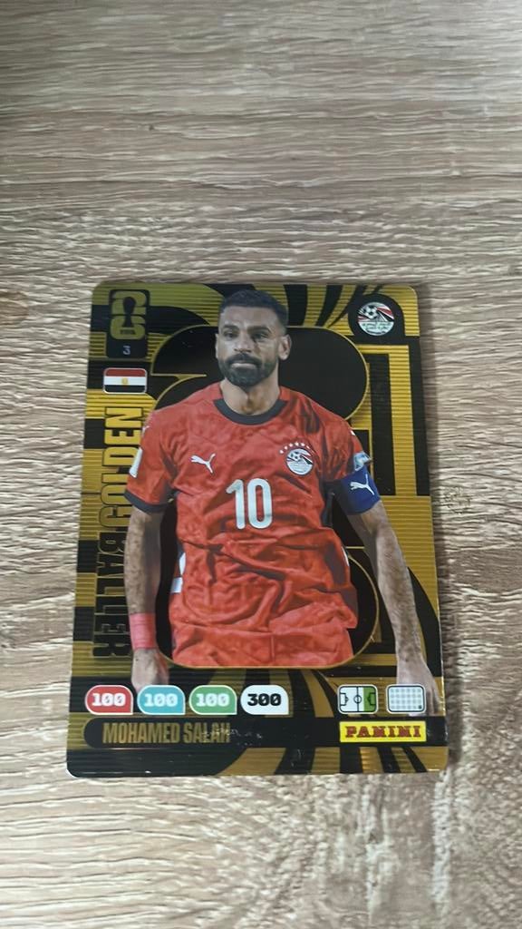 Fifa World Cup 2026 Golden Mohammed Salah voetbalkaart, Ophalen, Zo goed als nieuw, Spelerskaart
