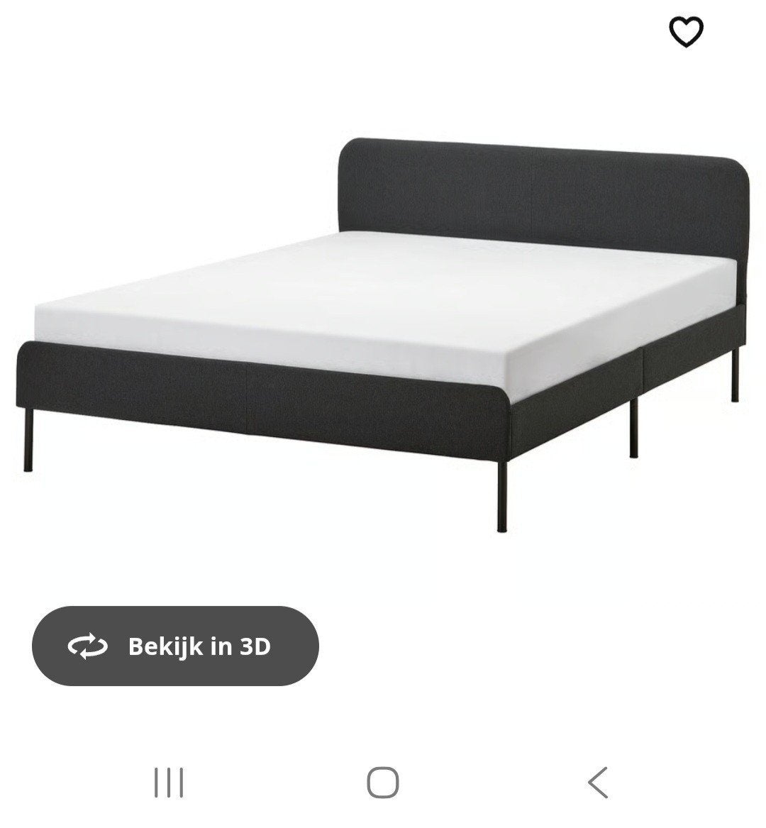bed incl lattenbodem en matras 160x200, Ophalen, Zwart, Tweepersoons, Zo goed als nieuw