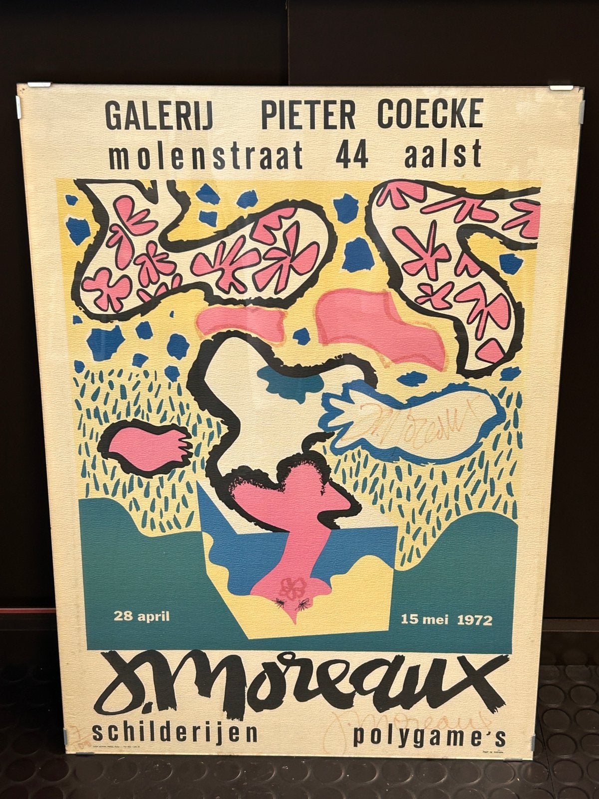 Originele affiche Moreaux 1972 - Aalst, Antiek en Kunst, Ophalen