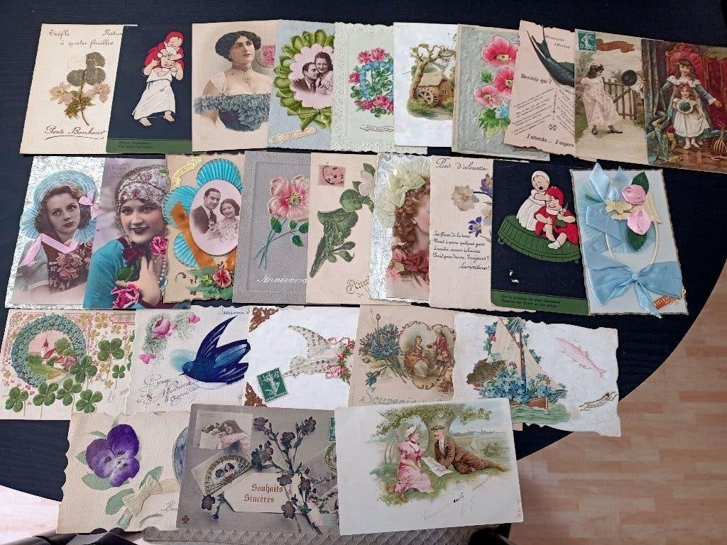 630 oude fantasie, veel betere, Verzamelen, Postkaarten | Themakaarten, Ophalen of Verzenden