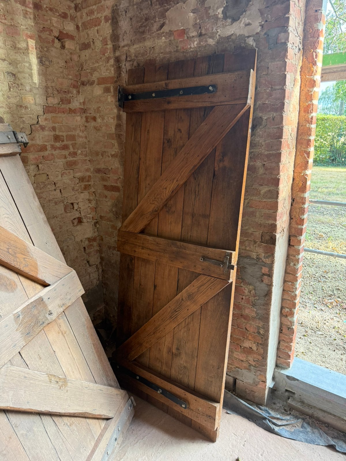 Portes rurales en chêne, Bricolage & Construction, Enlèvement, Comme neuf