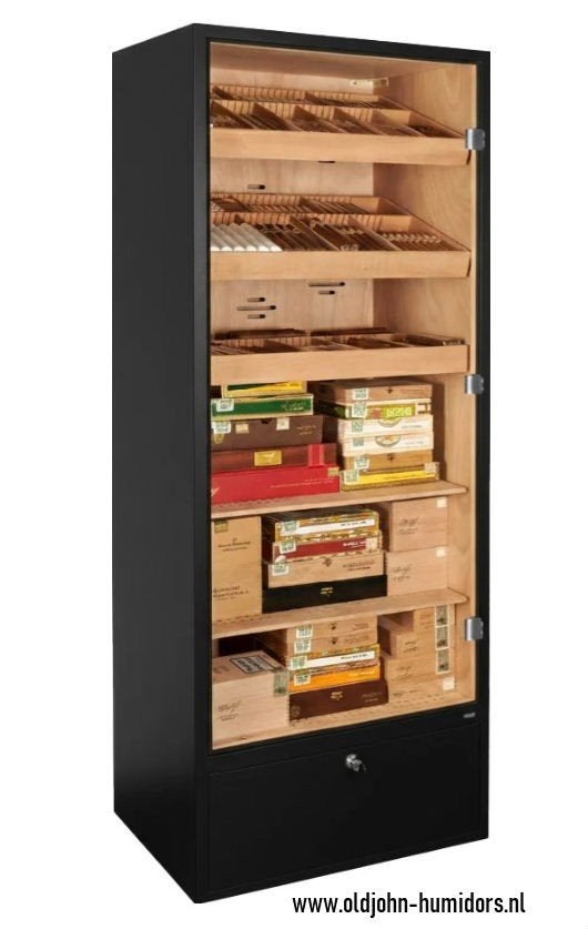 ADORINI PRIMO DELUXE ZWART – HUMIDOR KAST / KABINET    h300, Collections, Articles de fumeurs, Briquets & Boîtes d'allumettes