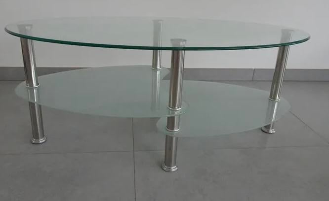 Table basse en verre, Comme neuf, Verre, Enlèvement, 75 cm ou plus