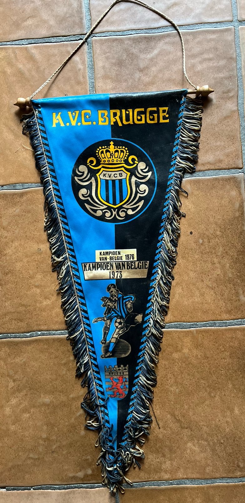 Vintage club Brugge wimpel. Kampioen 1973/ 1976, Verzamelen, Ophalen of Verzenden, Zo goed als nieuw