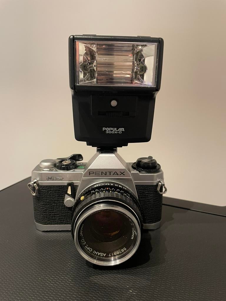 Te koop: analoog fototoestel Pentax MG met flitser, Ophalen, Gebruikt, Pentax