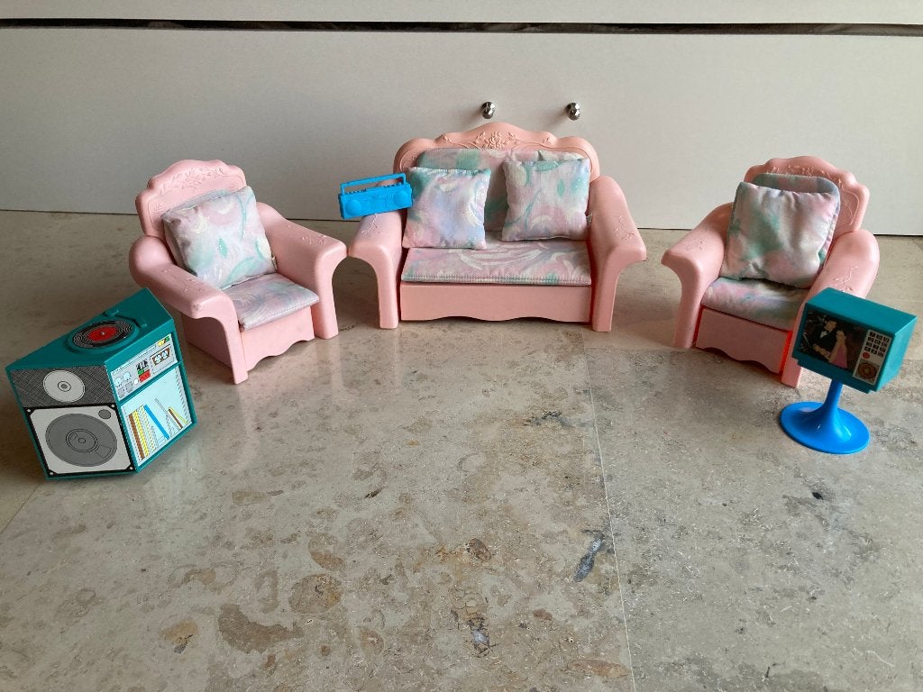 Barbie – Salon met zetels – sofa’s - slaapbank, Ophalen, Gebruikt, Barbie