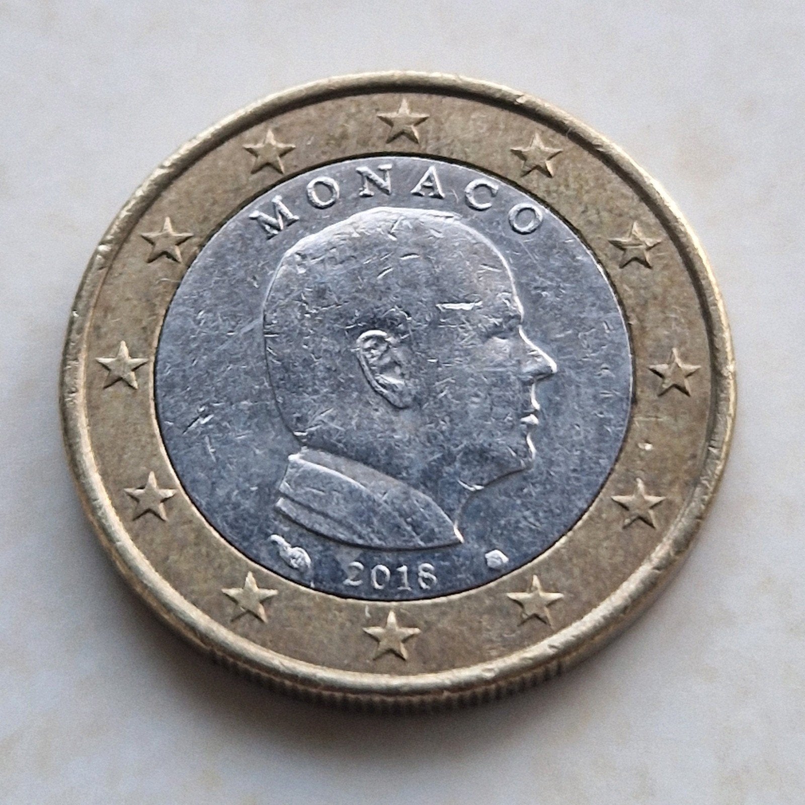 2018 Monaco , 1 Euro Coin, Timbres & Monnaies, Enlèvement ou Envoi, Monaco, 1 euro