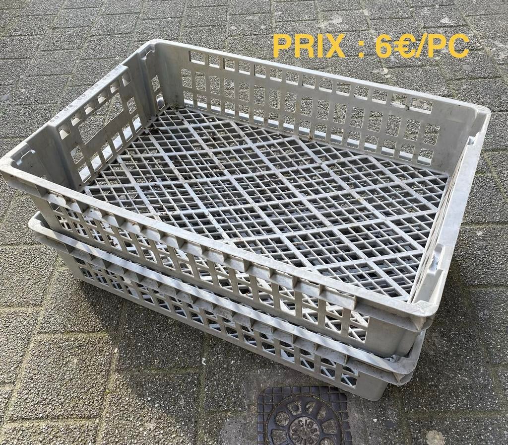 5 Bacs de stockage emboîtables 40x60xH15cm, prix : 7€/pc, Articles professionnels, Horeca | Food, Enlèvement ou Envoi, Autres types