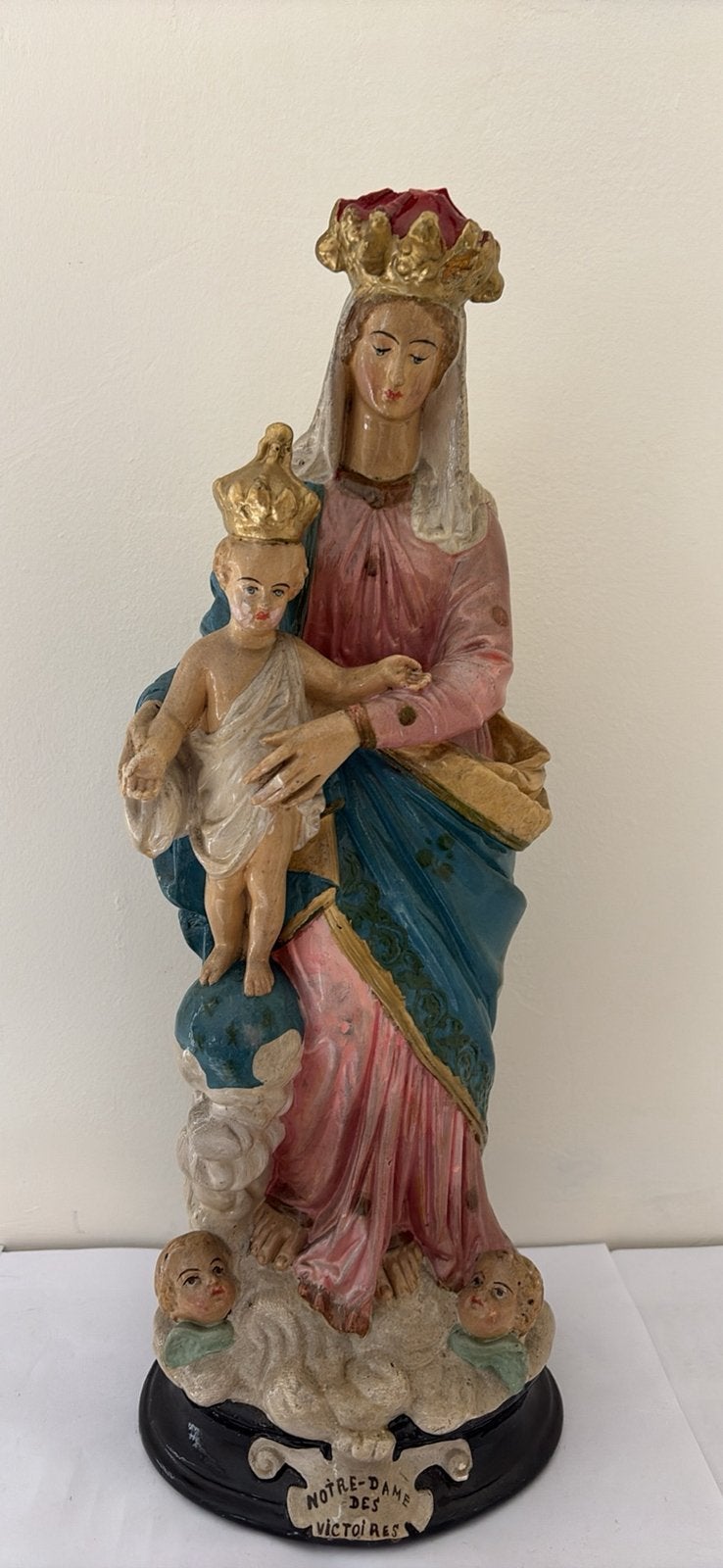 Ancienne Statue Notre-Dame des Victoires en Plâtre, Enlèvement ou Envoi, Utilisé