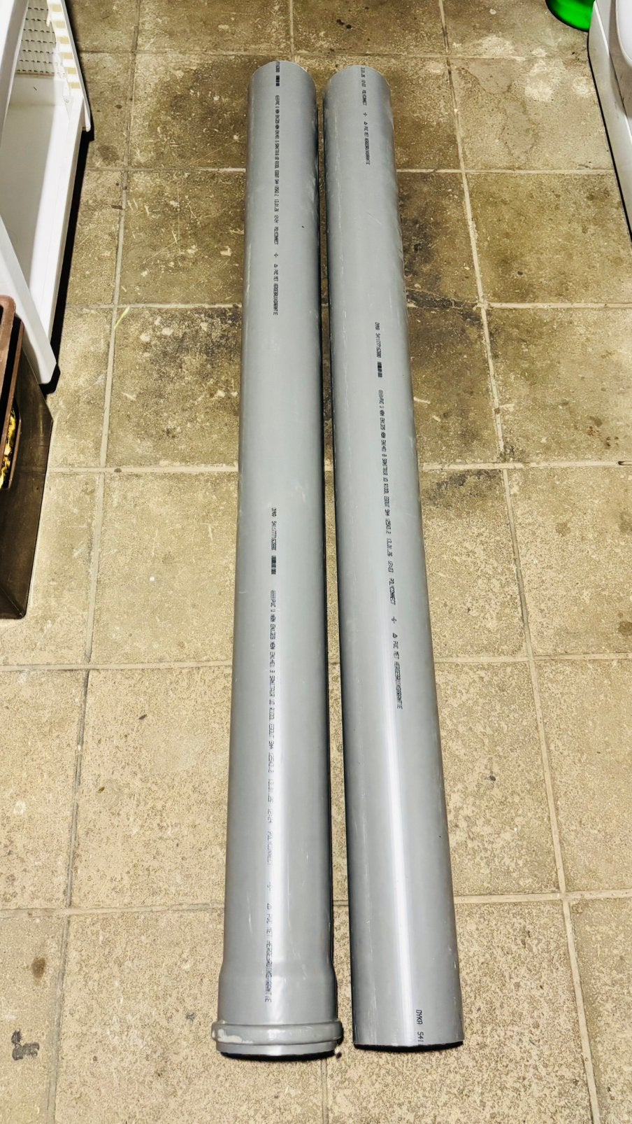 Tuyeau d'evacuation d'egouts + Raccords en 125 mm, Enlèvement, Comme neuf