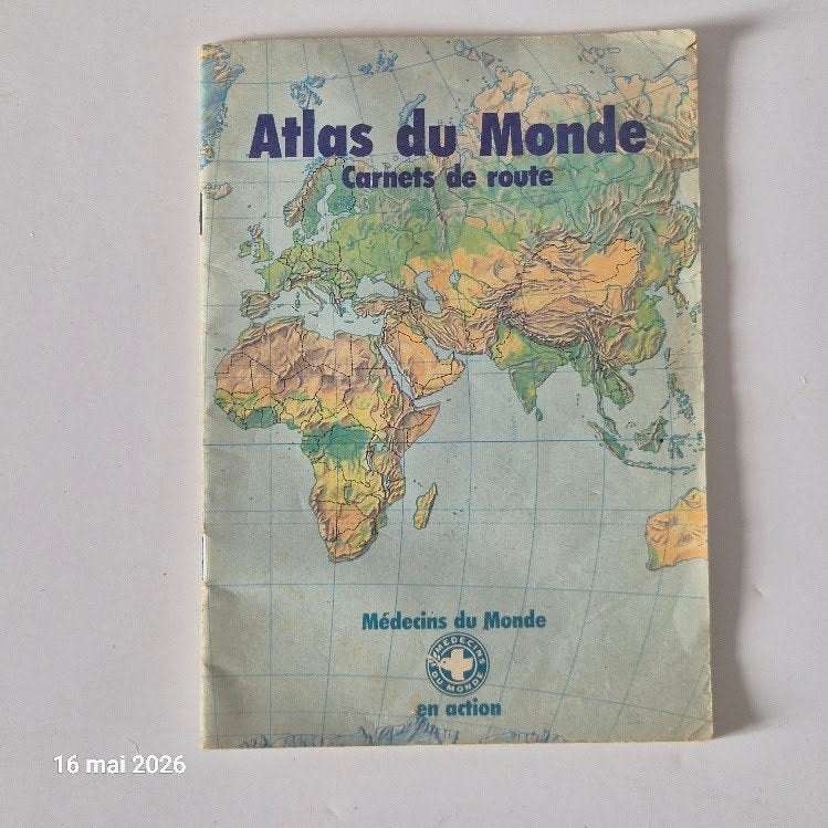 Carnet de route, atlas du monde, médecins du monde, 1988, Utilisé, Divers auteurs, Carte géographique, Monde
