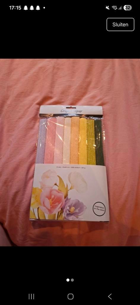 Crepe papier, Ophalen