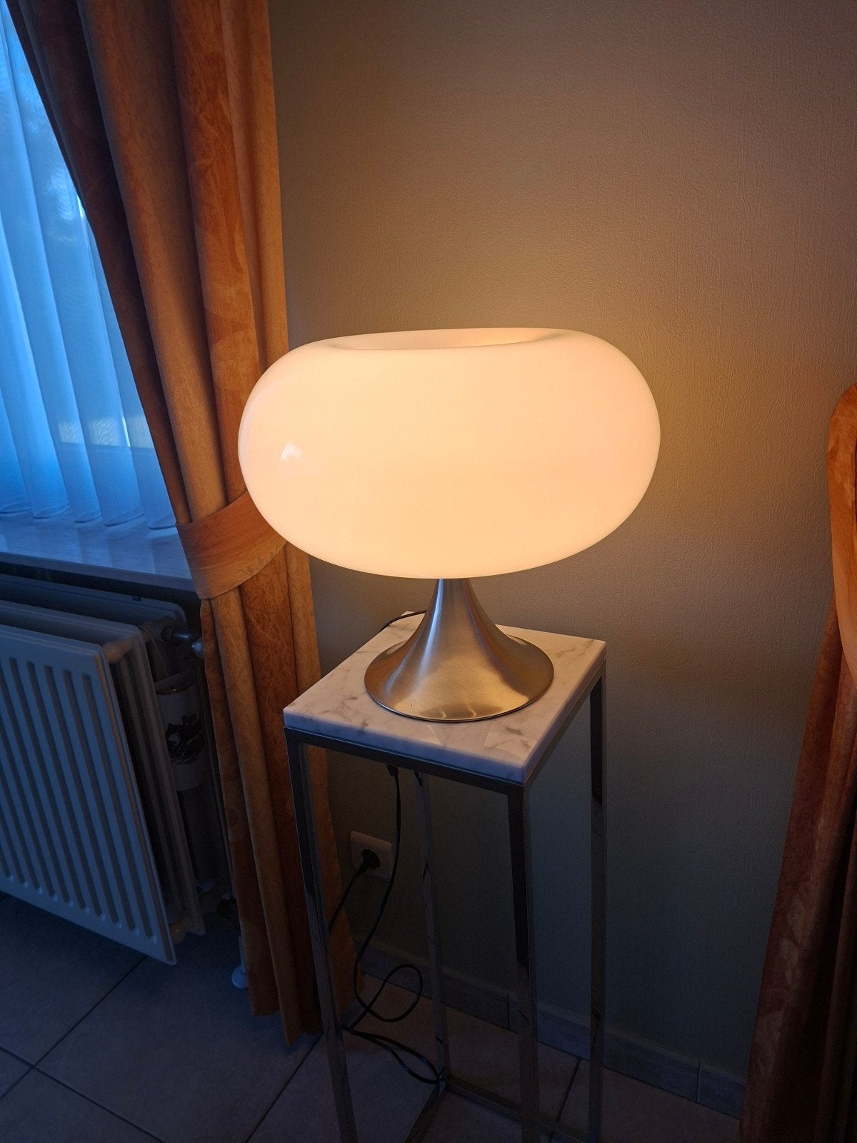 Vintage tafellamp in space Age-stijl., Ophalen, Metaal