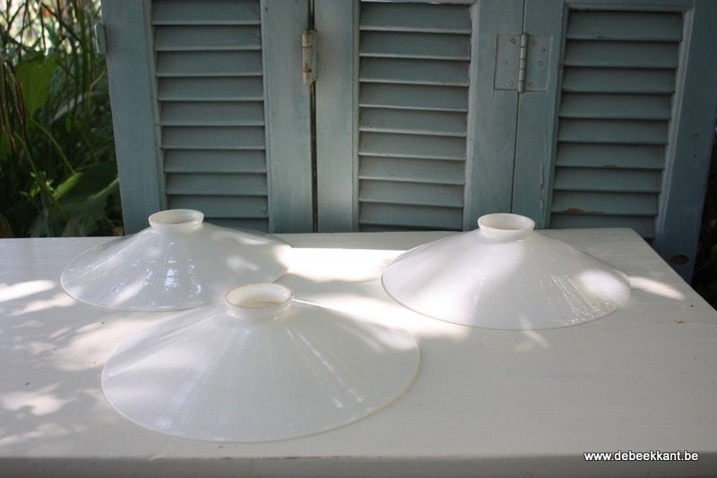 Retro vintage antieke oude opaline kap lampekap lampenkap, Ophalen of Verzenden