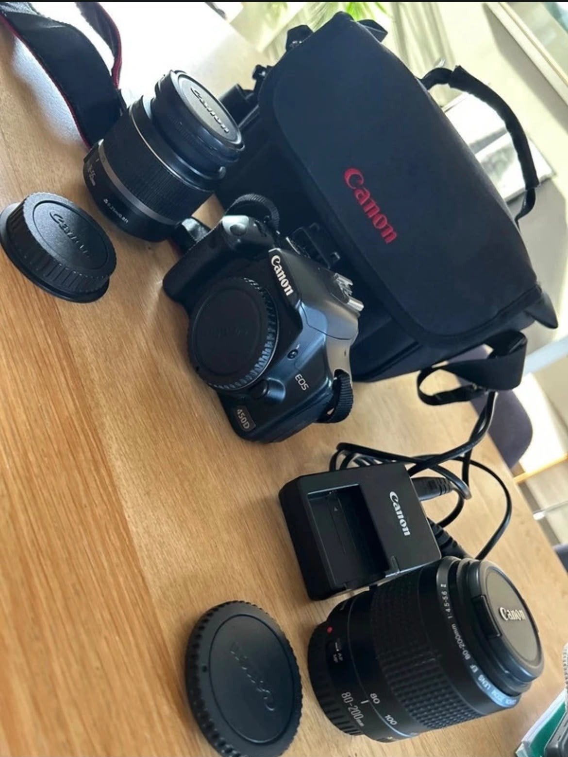 Canon EOS 450D, Ophalen, Zo goed als nieuw, Oplader, Canon