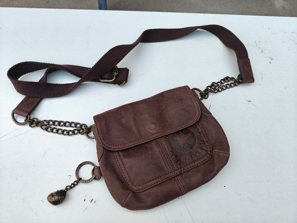 handtas Kipling leder, Ophalen, Gebruikt, Handtas