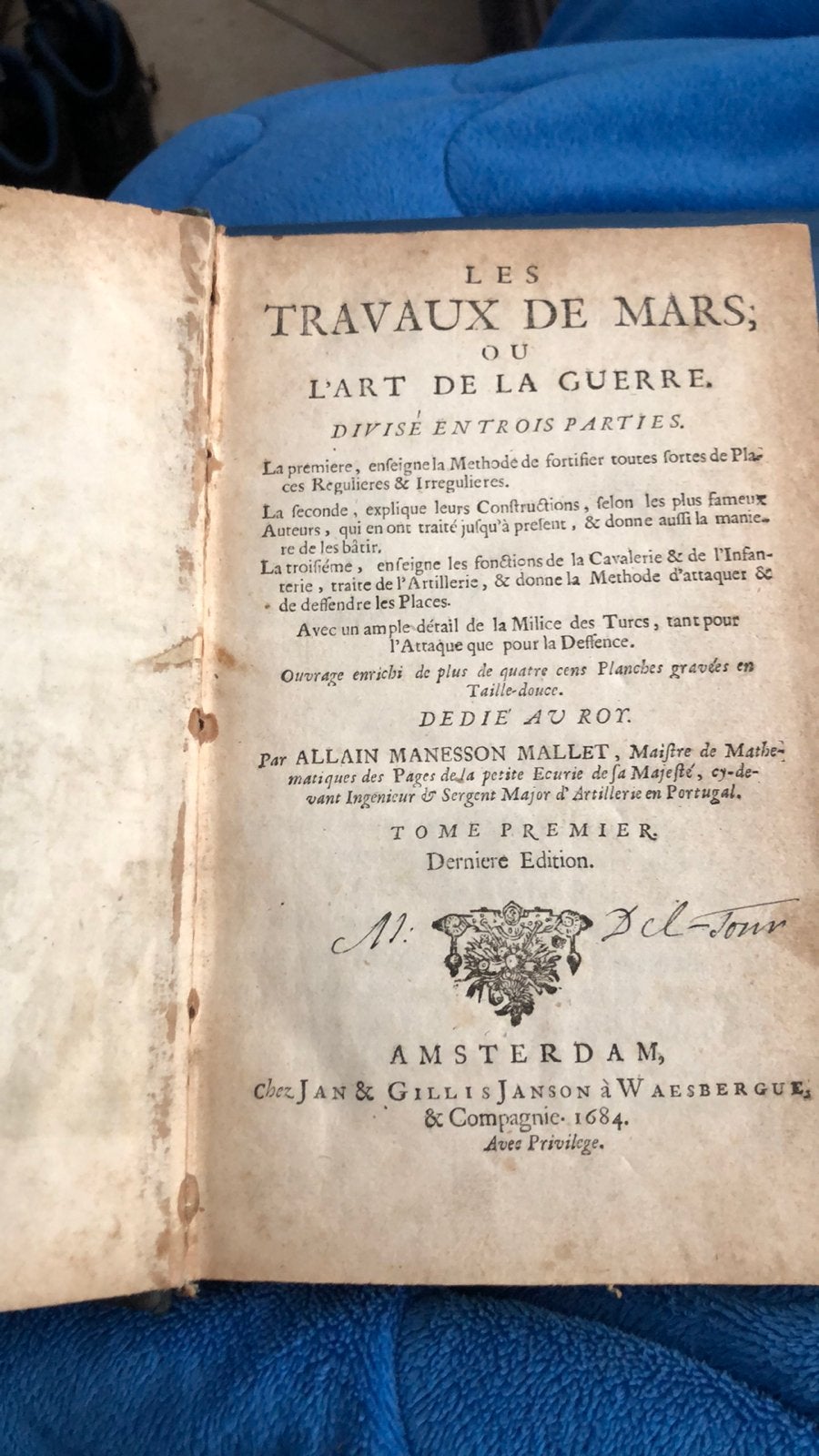 Les travaux de Mars - l’Art de la guerre 1684 livre ancien