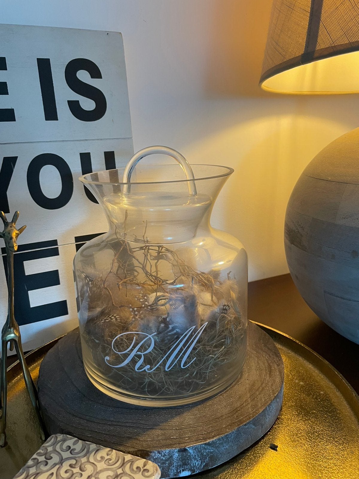 Decoratie Riviera maison, Glas, Ophalen, Zo goed als nieuw
