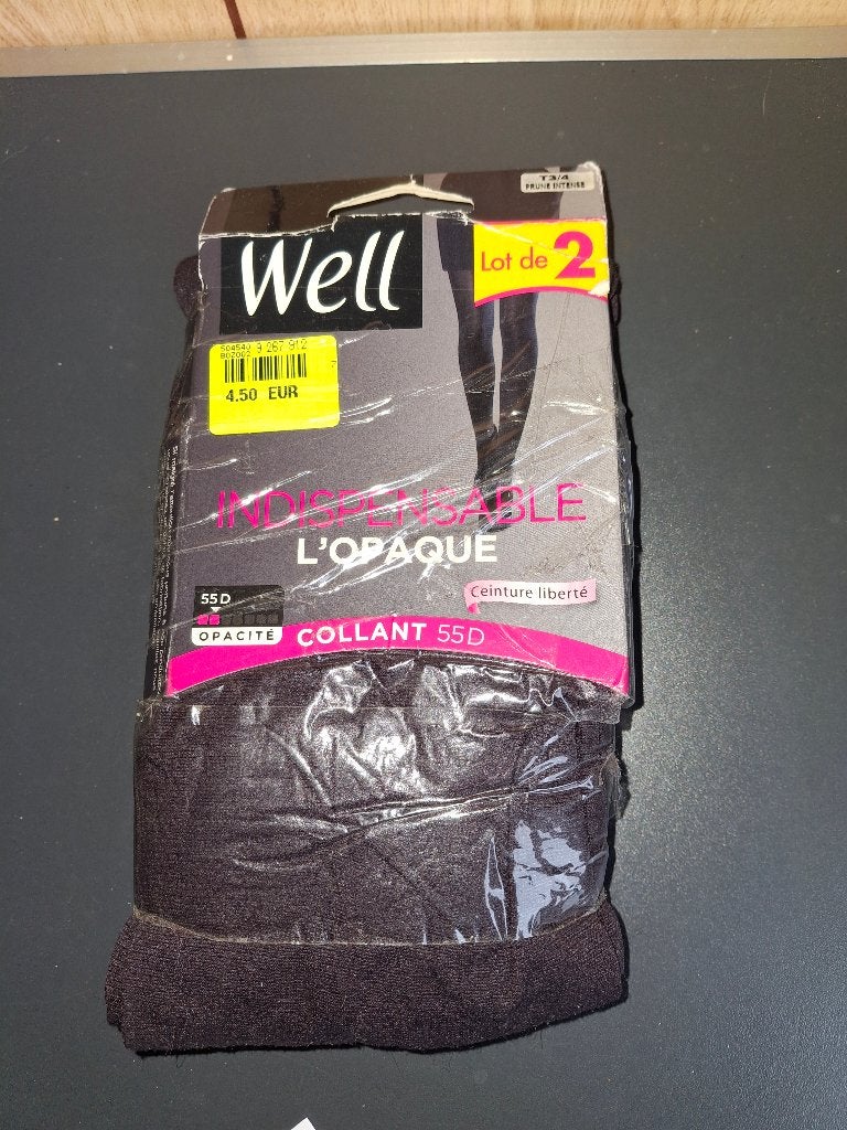 Collants Well prune intense taille 3/4, Enlèvement ou Envoi, Neuf, Panty