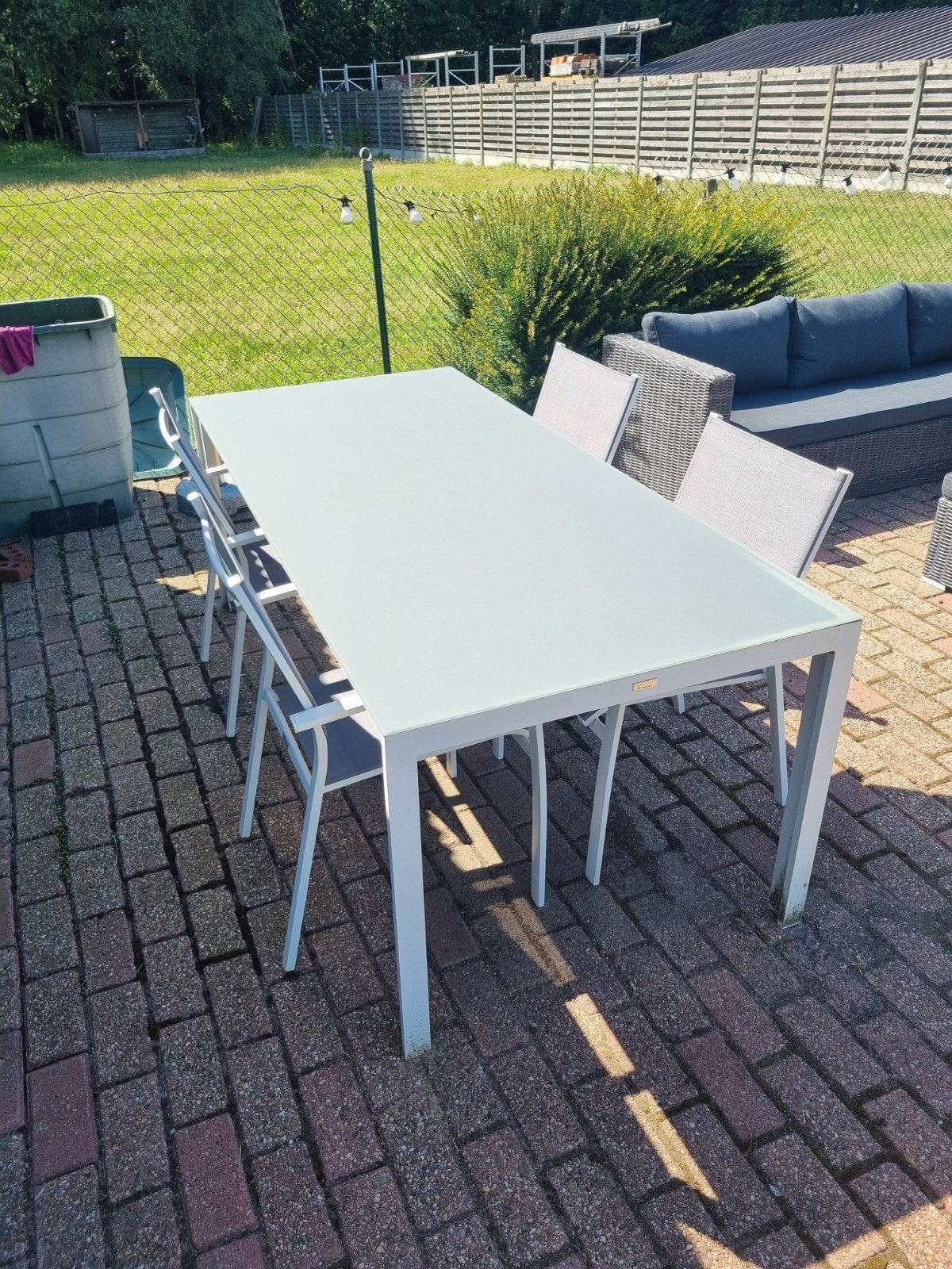 Tuintafel + 4 stoelen, Enlèvement, Salons de jardin