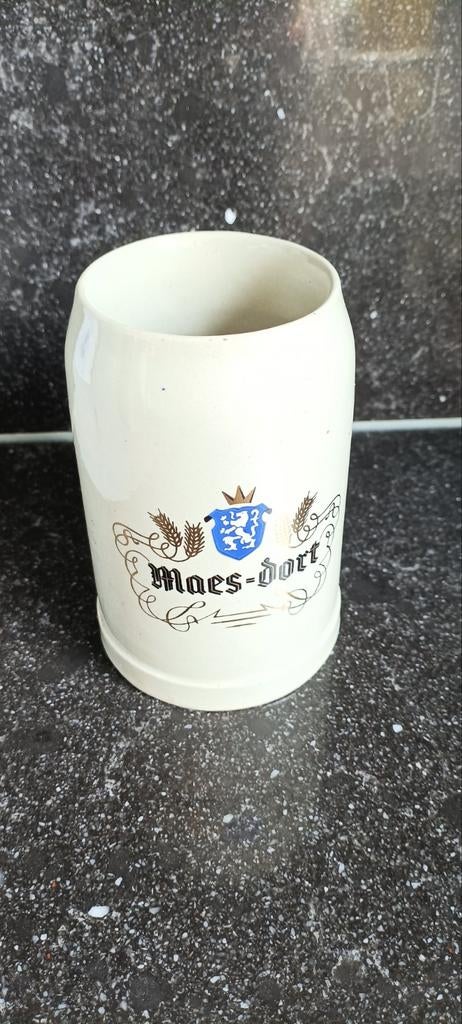 Oude bierpot Maes Dort jaren 1960 25 CL mooie staat, Ophalen of Verzenden