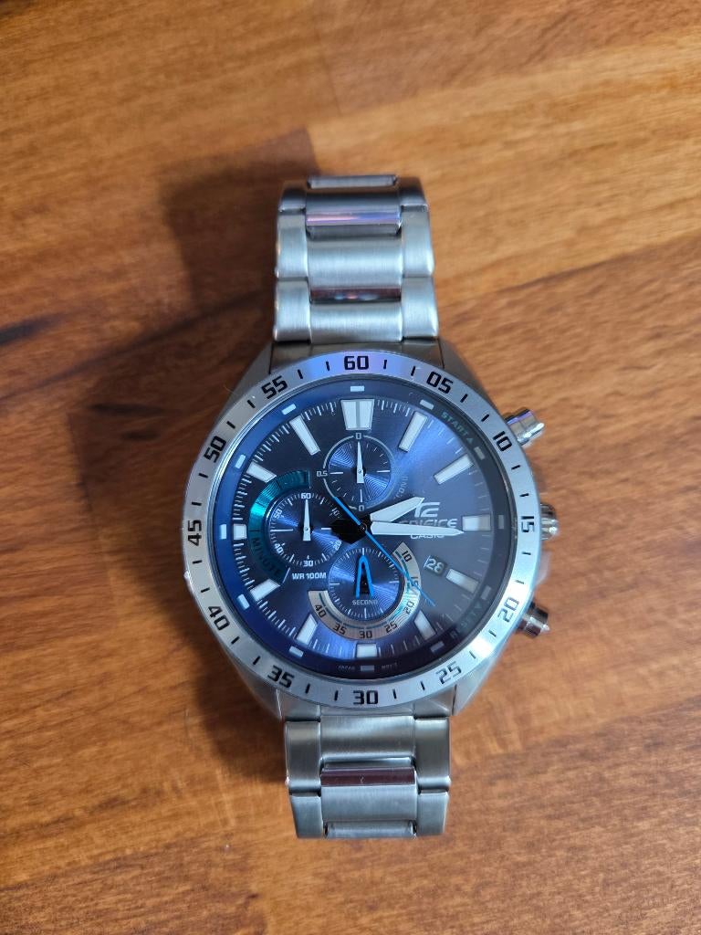 Casio Edifice EFV-620D-2AVUEF, Handtassen en Accessoires, Horloges | Heren, Gebruikt, Staal, Polshorloge, Ophalen of Verzenden