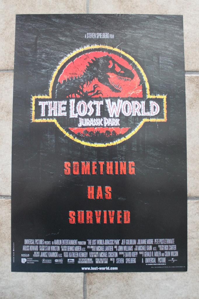 filmaffiche Jurassic Park: The Lost World filmposter, Verzamelen, Rechthoekig Staand, Ophalen of Verzenden, Zo goed als nieuw