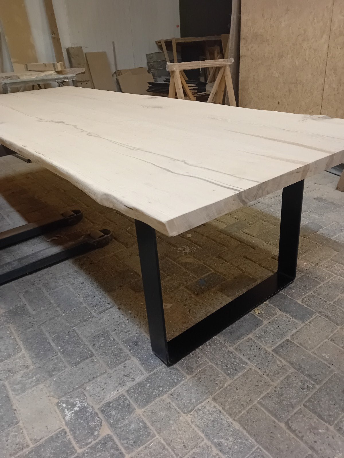 Boomstamtafel | eiken | Nieuw | dir leverbaar, Neuf, 200 cm ou plus, Enlèvement, Chêne