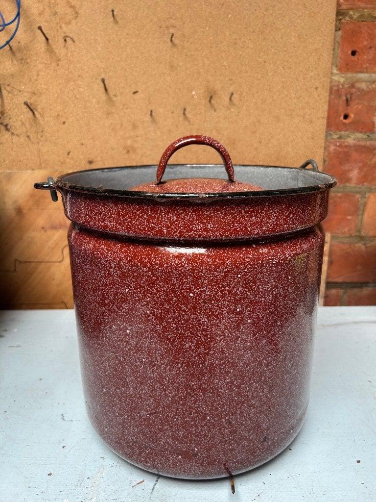 Grote kookpot email, Antiek en Kunst, Ophalen