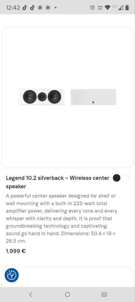 Actieve luidspreker van system audio draadloos, TV, Hi-fi & Vidéo, Enceintes, Enlèvement ou Envoi, Haut-parleur central, Sorento