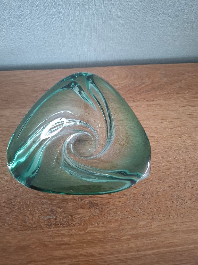 vide poche val saint lambert groen asbak, Antiek en Kunst, Ophalen of Verzenden
