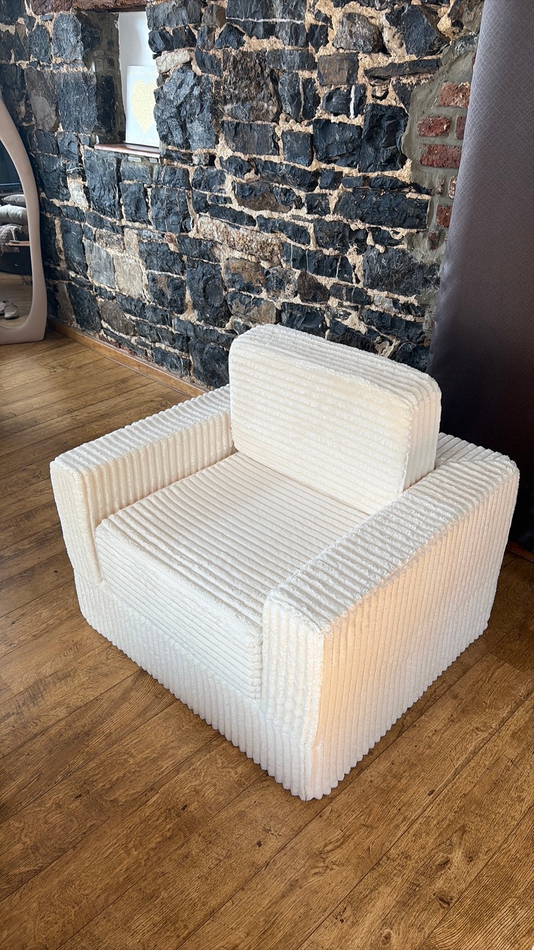Leuke converteerbare fauteuil, Ophalen, Overige materialen, Eenpersoons, Minder dan 75 cm