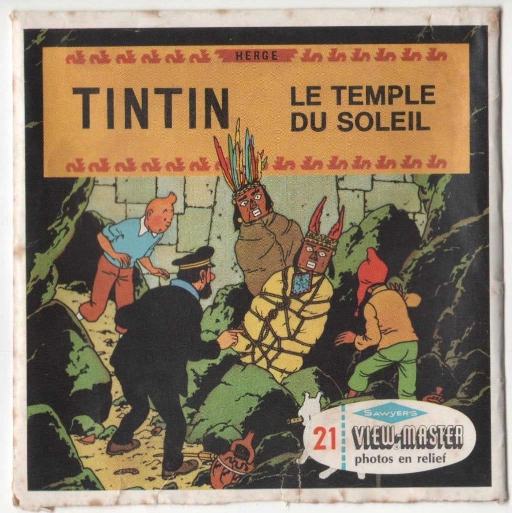 View-master Tintin Le Temple du Soleil B 542 Livret FR, Antiquités & Art, Enlèvement ou Envoi