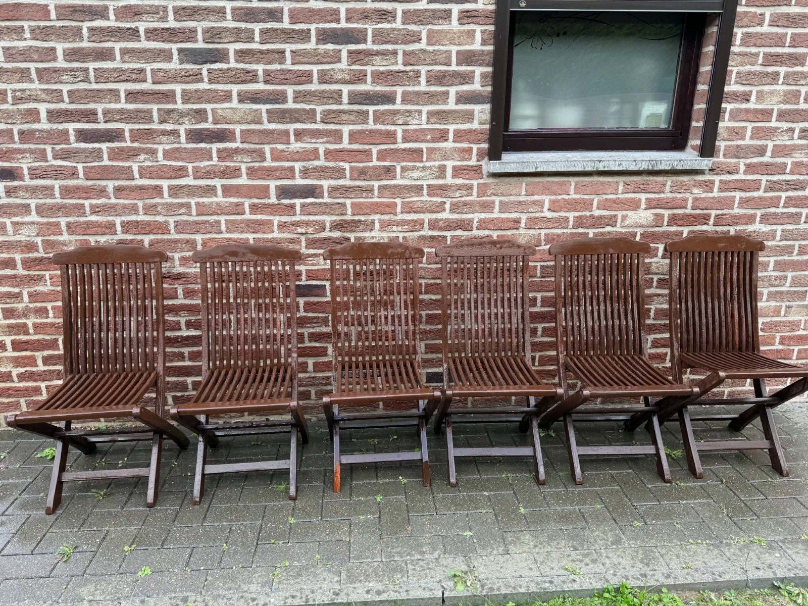 chaises de jardin en teck, Tuin en Terras, Ophalen, Gebruikt, Teakhout, Inklapbaar