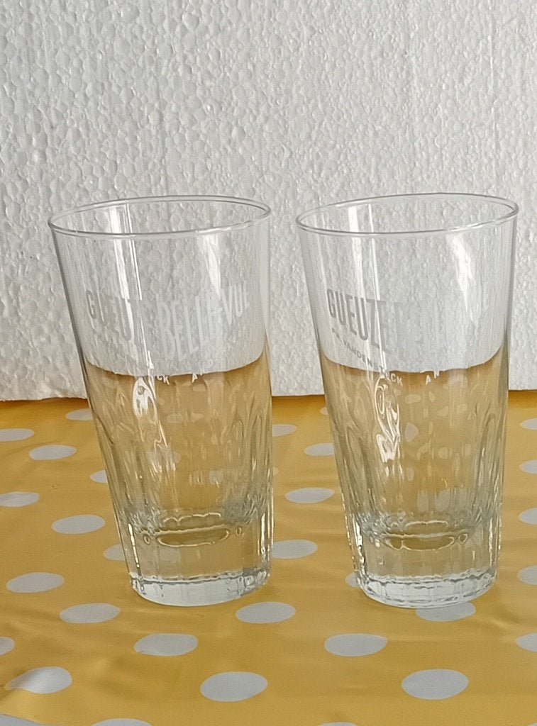 2 oude Geuze glazen, Collections, Enlèvement, Utilisé