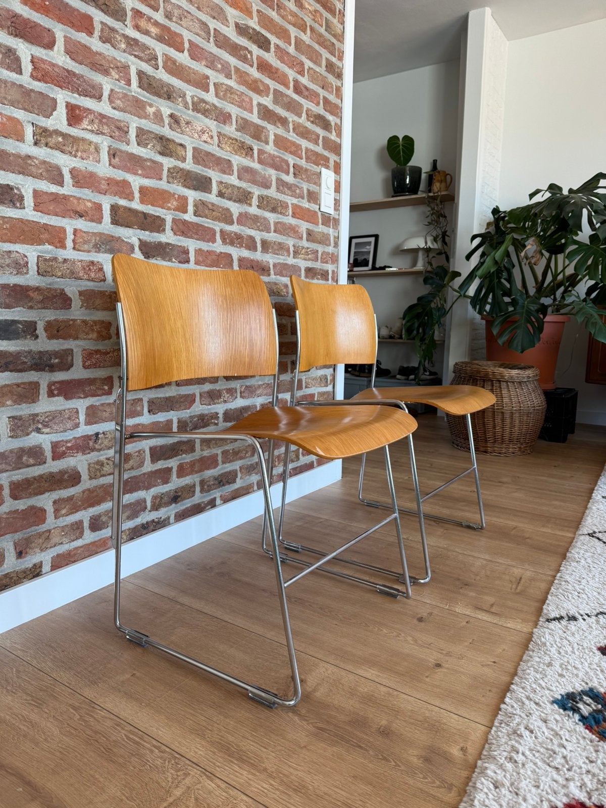 David Rowland chair 40/4 voor Howe, Maison & Meubles, Chaises, Enlèvement, Utilisé, Bois, Deux