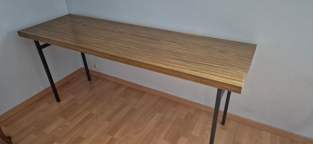 Longue table - bureau, Maison & Meubles, Enlèvement, Utilisé, Noir, Bois