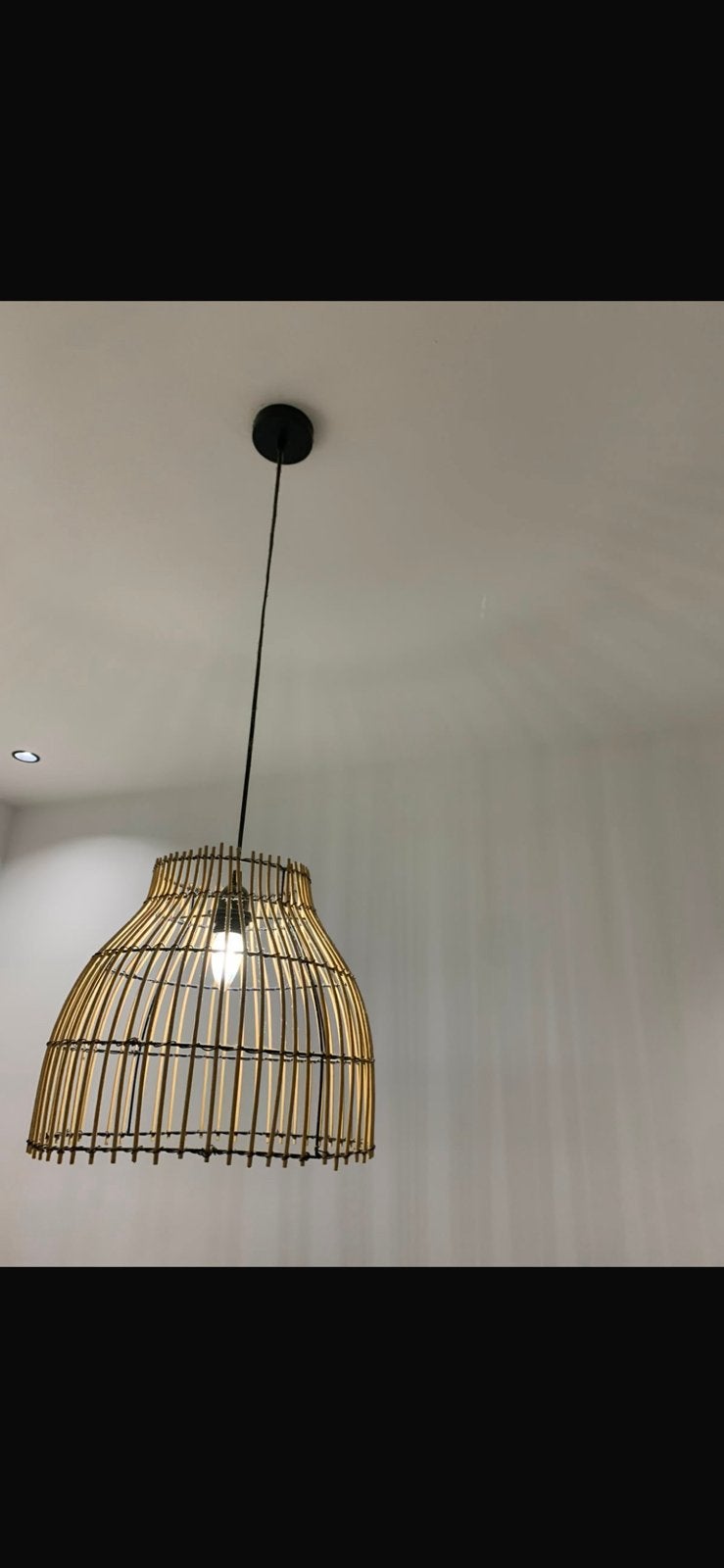 Lustre rotin, Enlèvement, Comme neuf, Bois