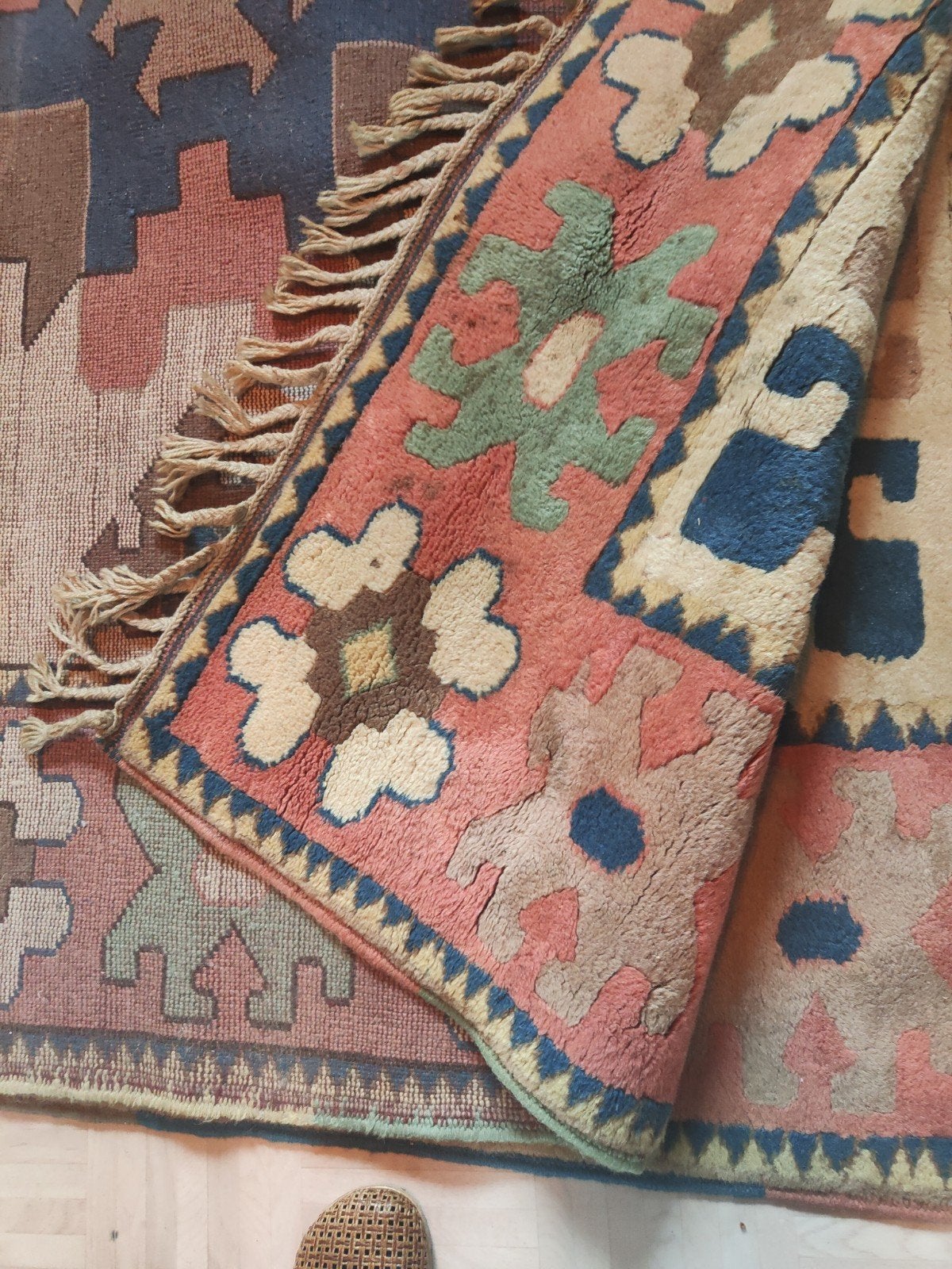 tapis KELIM anatolien XXL vintage unique. 3,80 X 2,60, Maison & Meubles, Ameublement | Tapis & Moquettes, 200 cm ou plus, Vintage