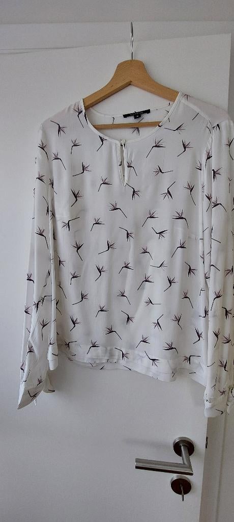 Witte blouse met motief, Maat 38/40 (M), Overige kleuren, Zo goed als nieuw, Comma