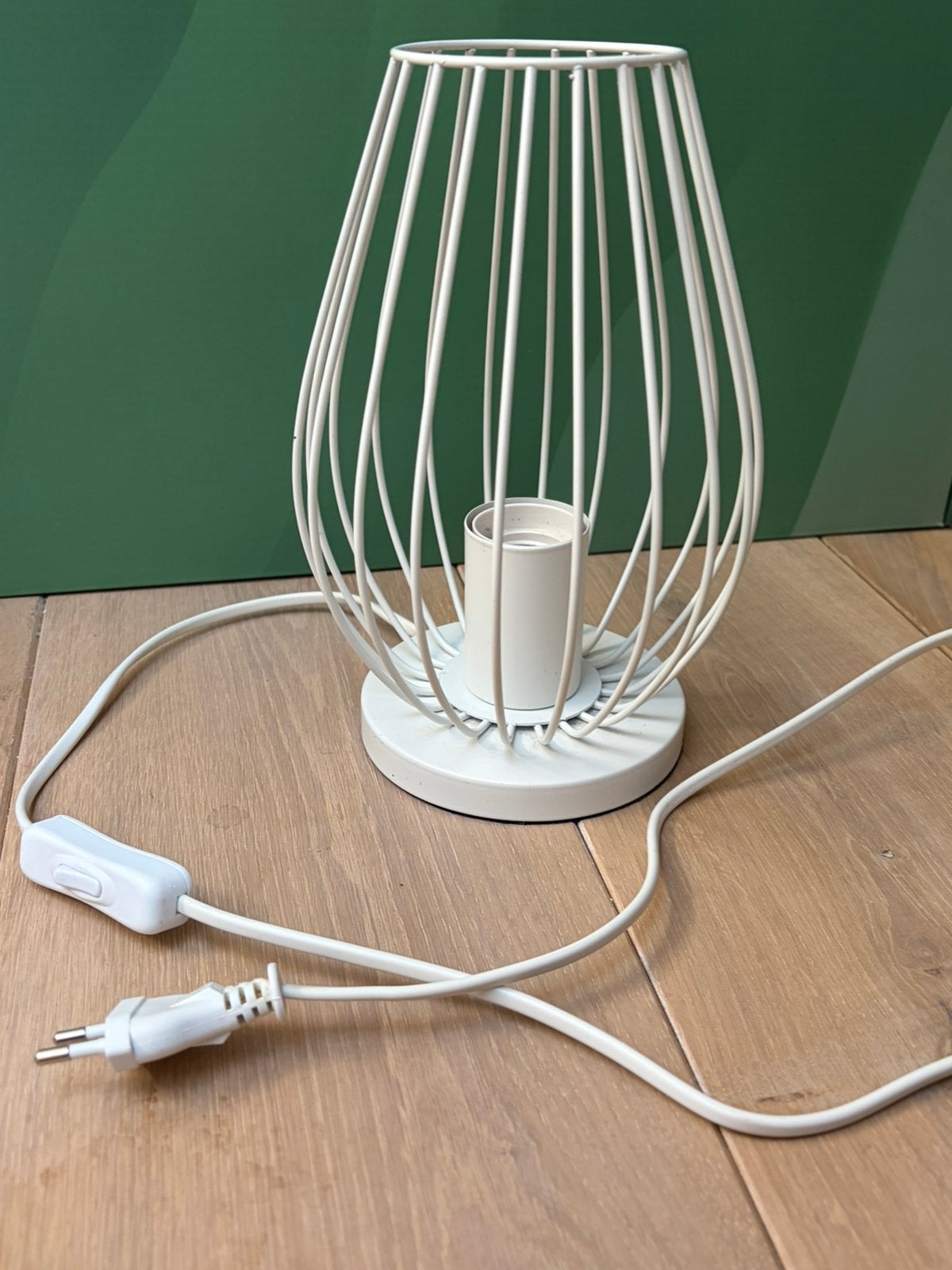 Tafellamp / Draadlamp - Wit - 23 cm, Enlèvement ou Envoi, Blanc, 23 cm, Comme neuf
