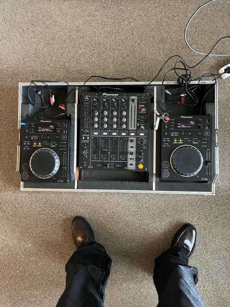 Pioneer dj set 2x cdj350 & djm700 mixer, Muziek en Instrumenten, Ophalen, Gebruikt, Dj-set, Pioneer