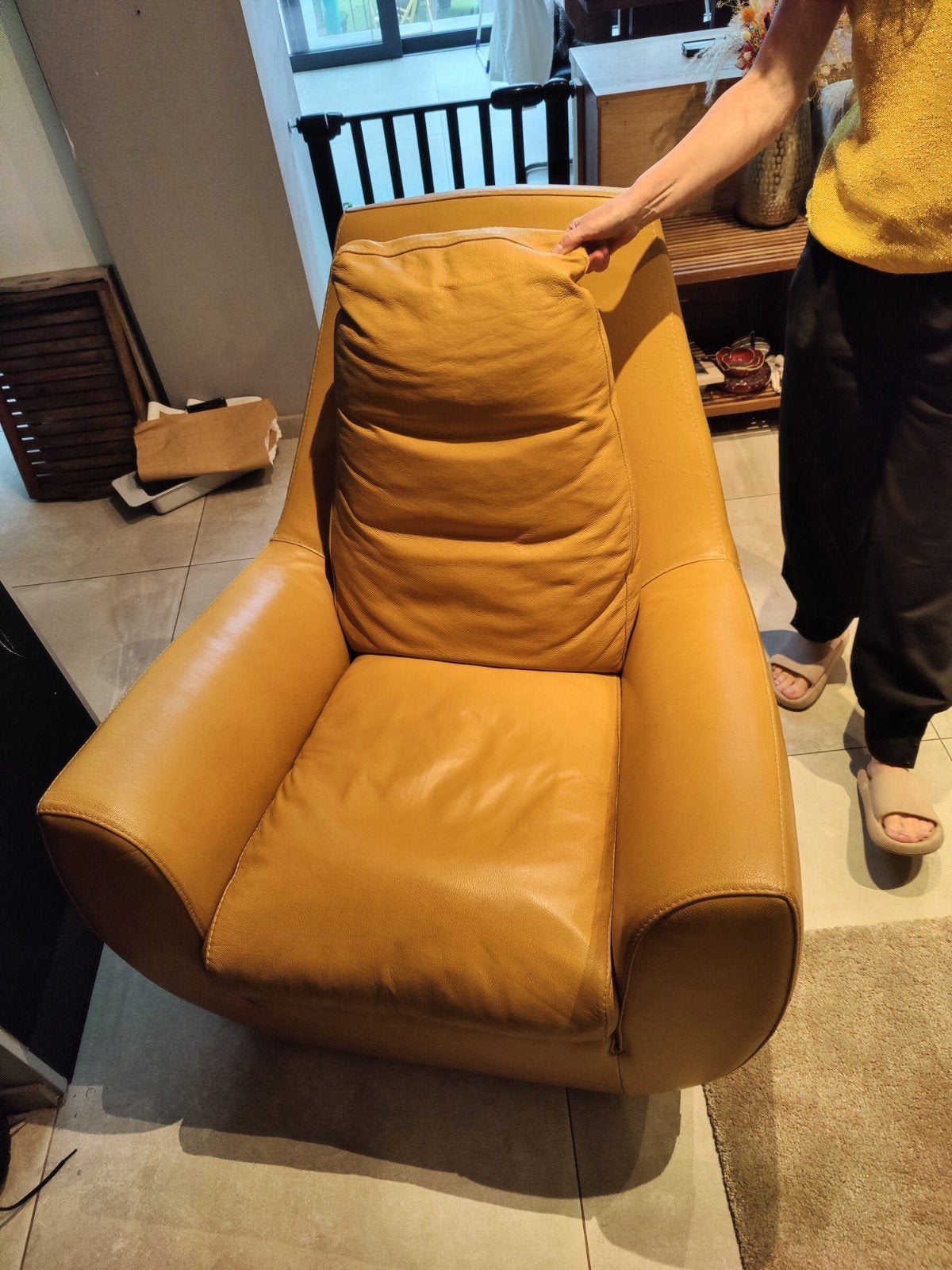 design relax zetel, Enlèvement, Cuir