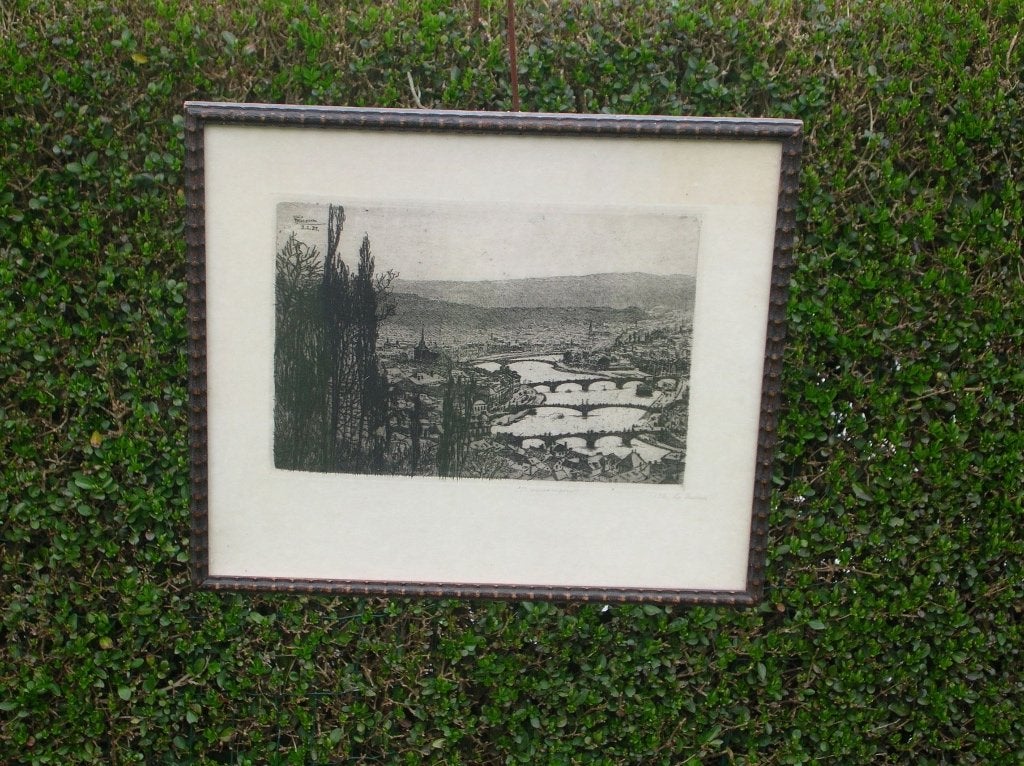 SIGNÉ FRANÇOIS MARECHAL SUPER VUE DE LIÈGE ET LA MEUSE, Antiquités & Art, Enlèvement ou Envoi, Signé